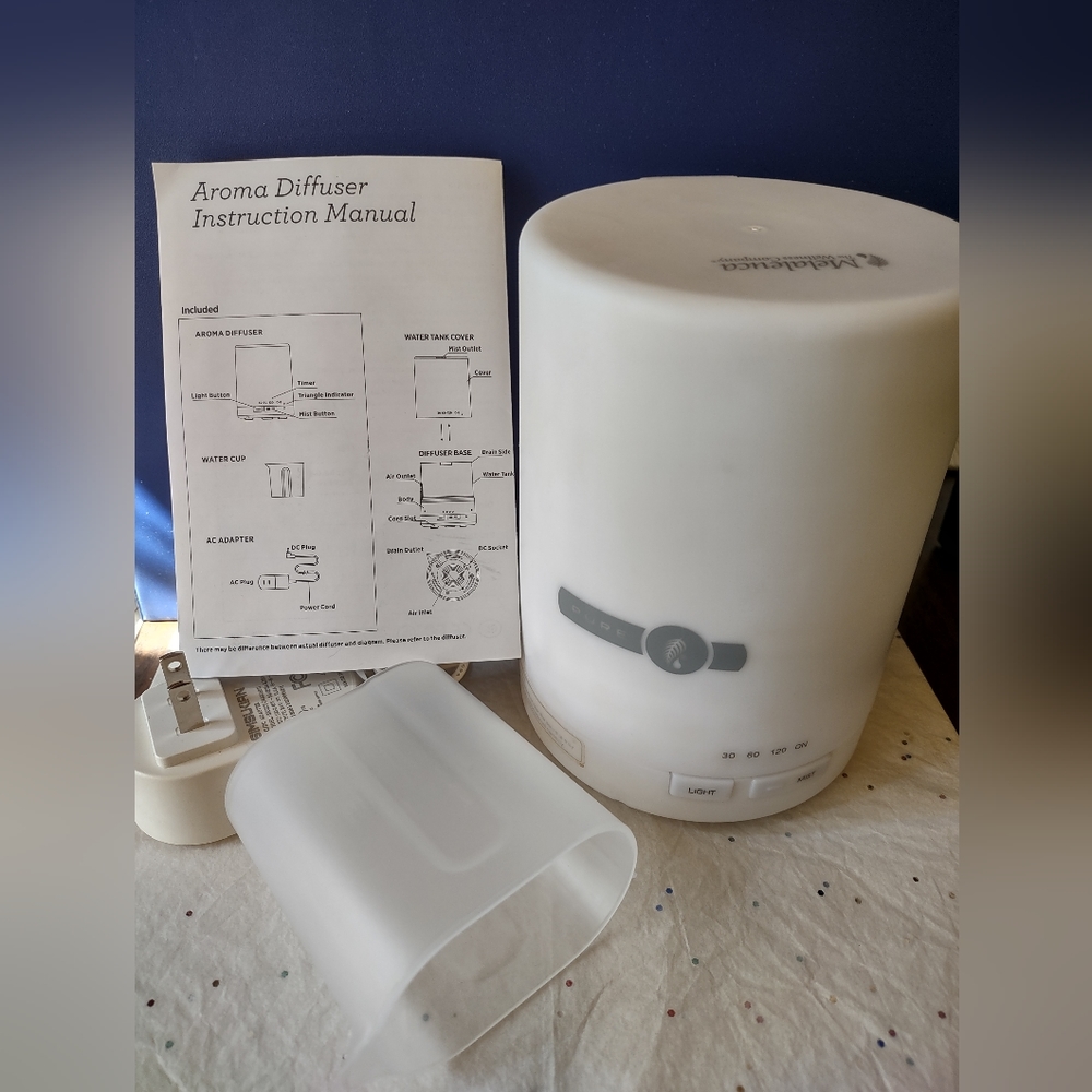 Pure Aromatic Bliss 2-in-1 Ultrasonic Diffuser w/ Oils